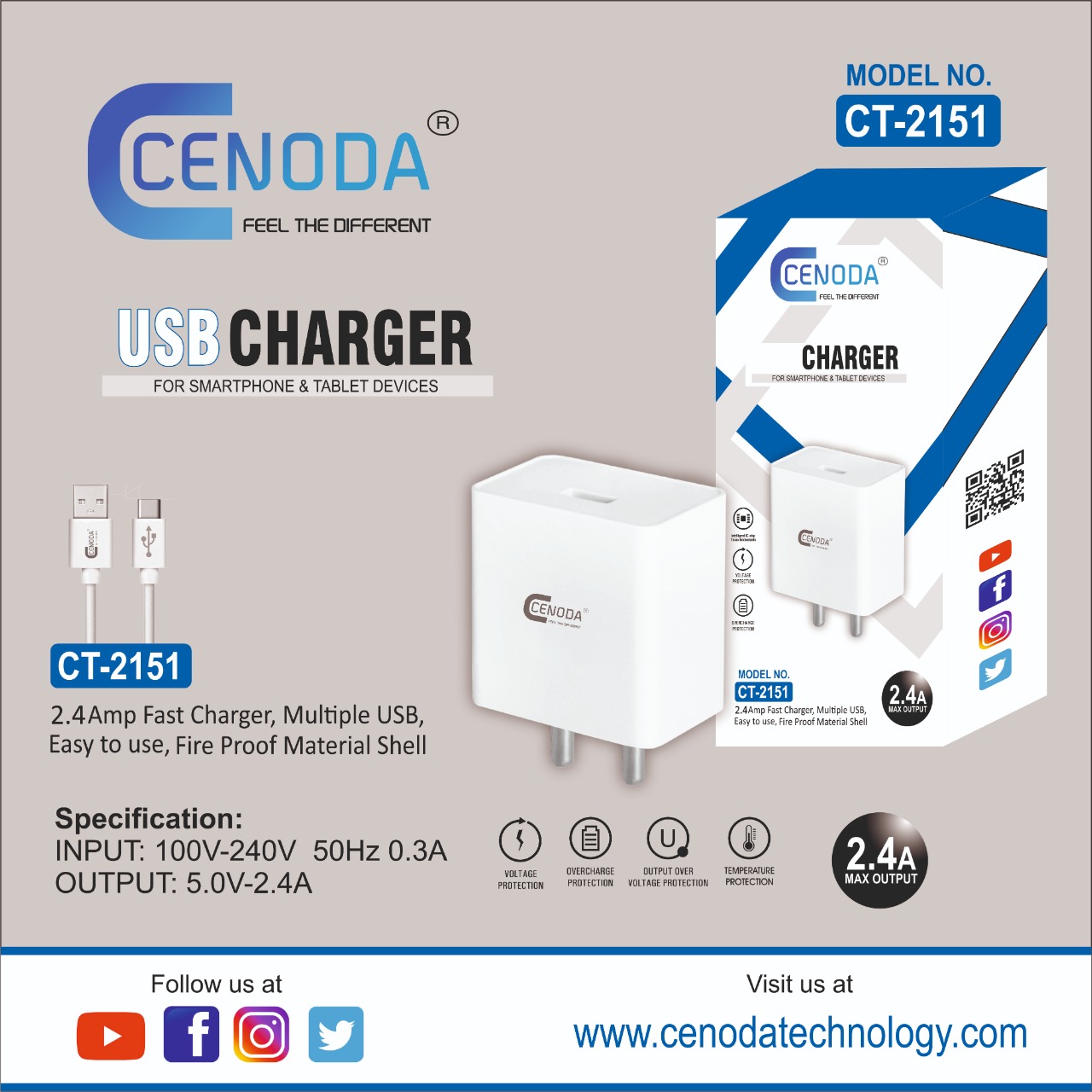 Single USB Mobile Charger